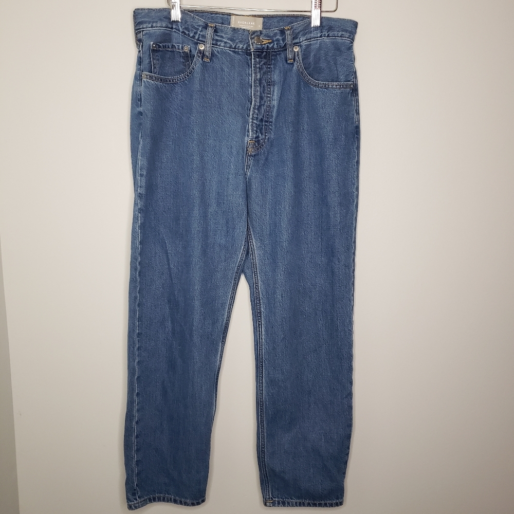 Everlane The Summer Slouch Jean W 27 High Rise ButtonFly Med Wash Organi…